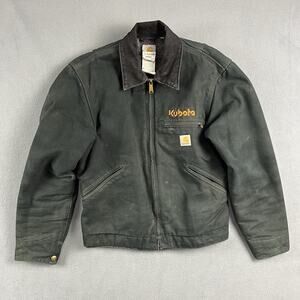 Vintage Carhartt Detroit Jacket Mens Size 36 Small Black Full Zip Workwear